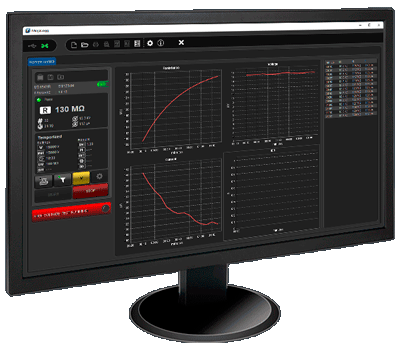 Monitor with MegaLogg 3 screen showing